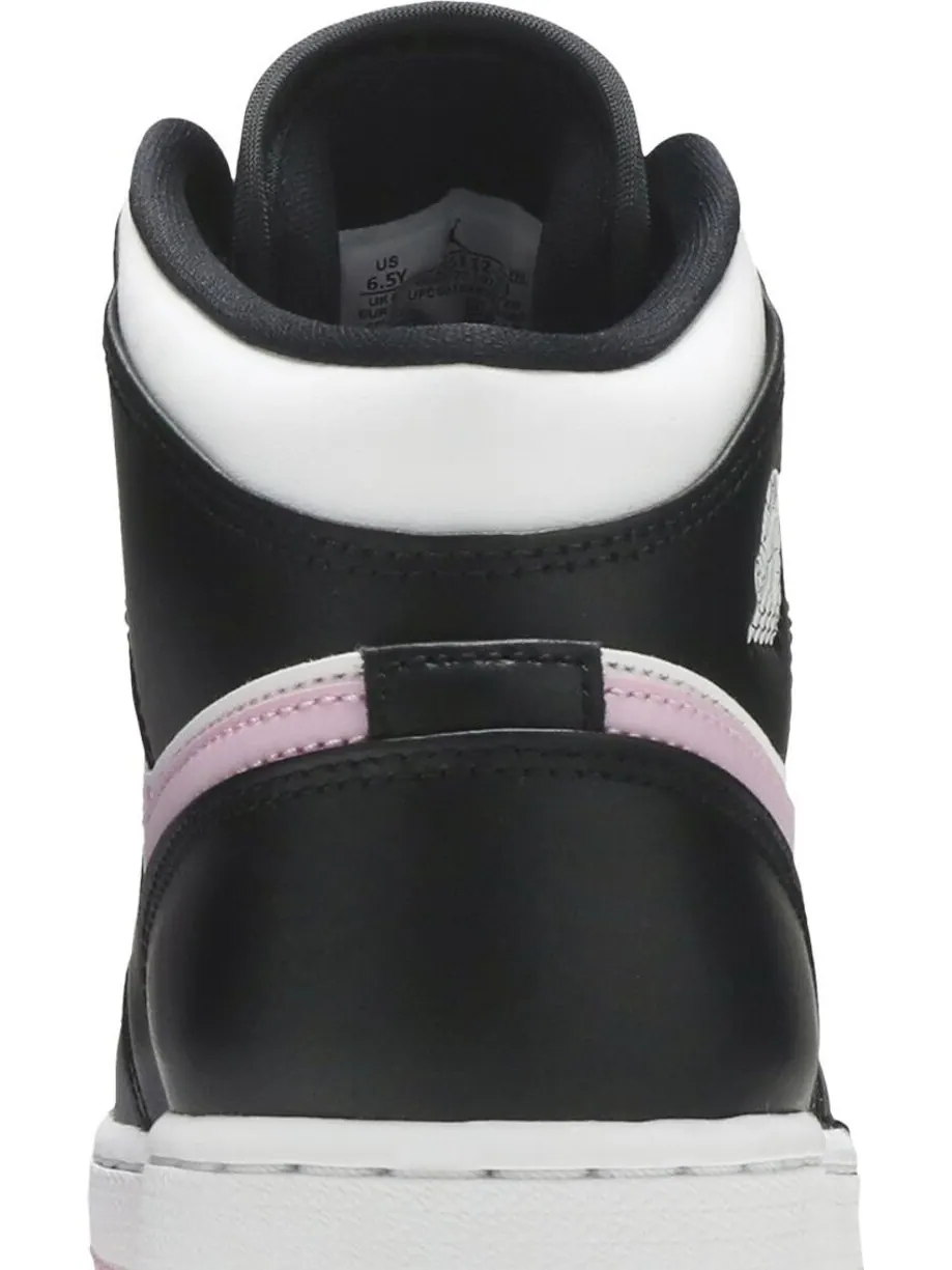 Кроссовки Air Jordan 1 Mid GS White Light Arctic Pink — изображение 7 из 8, белый