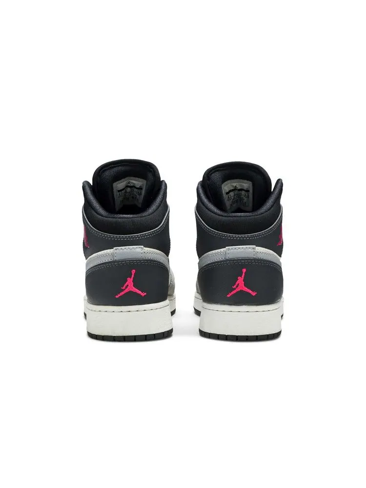 Кроссовки Air Jordan Air Jordan 1 Mid GS 'White Grey Hyper Pink' — изображение 7 из 9