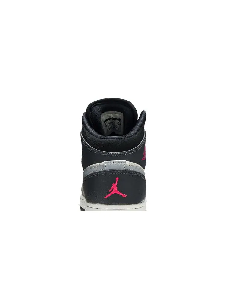 Кроссовки Air Jordan Air Jordan 1 Mid GS 'White Grey Hyper Pink' — изображение 8 из 9