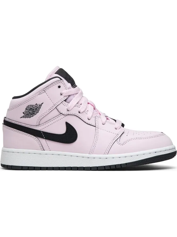 Кроссовки Air Jordan 1 Mid GS Pink Foam — изображение 1 из 8, розовый