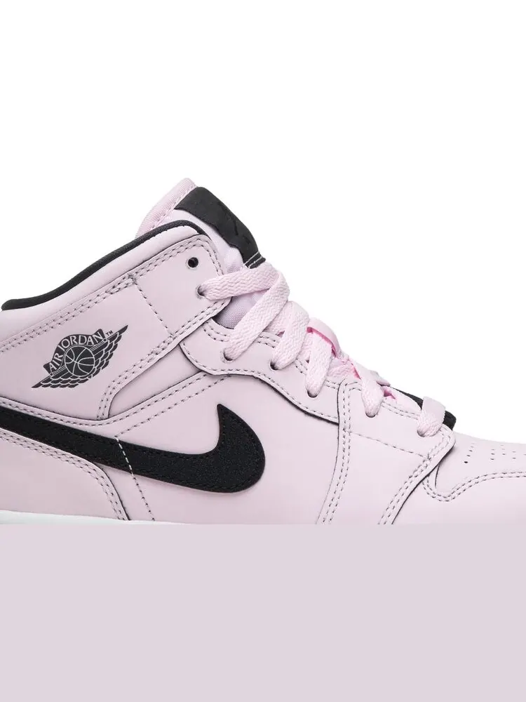 Кроссовки Air Jordan 1 Mid GS Pink Foam — изображение 2 из 8, розовый
