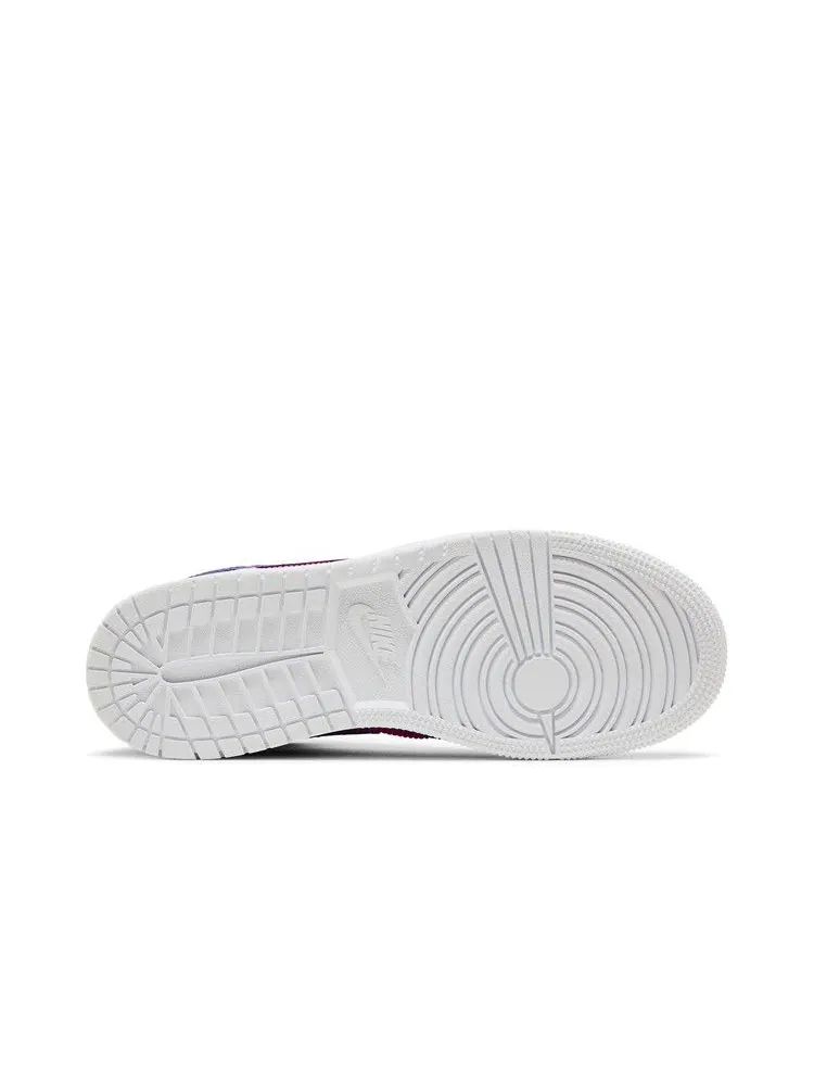 Кроссовки Air Jordan Air Jordan 1 Mid GS 'Regency Purple Fire Pink' — изображение 5 из 9, розовый///фиолетовый