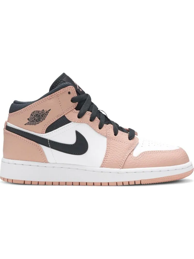 Кроссовки Air Jordan 1 Mid GS Pink Quartz — изображение 1 из 8, розовый