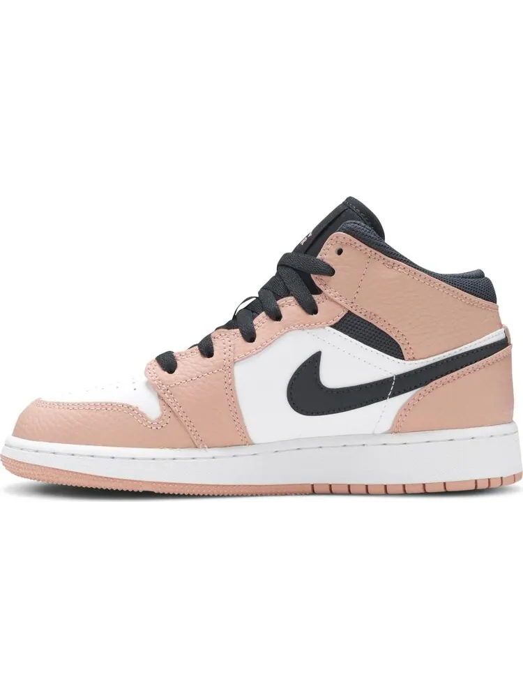 Кроссовки Air Jordan 1 Mid GS Pink Quartz — изображение 3 из 8, розовый