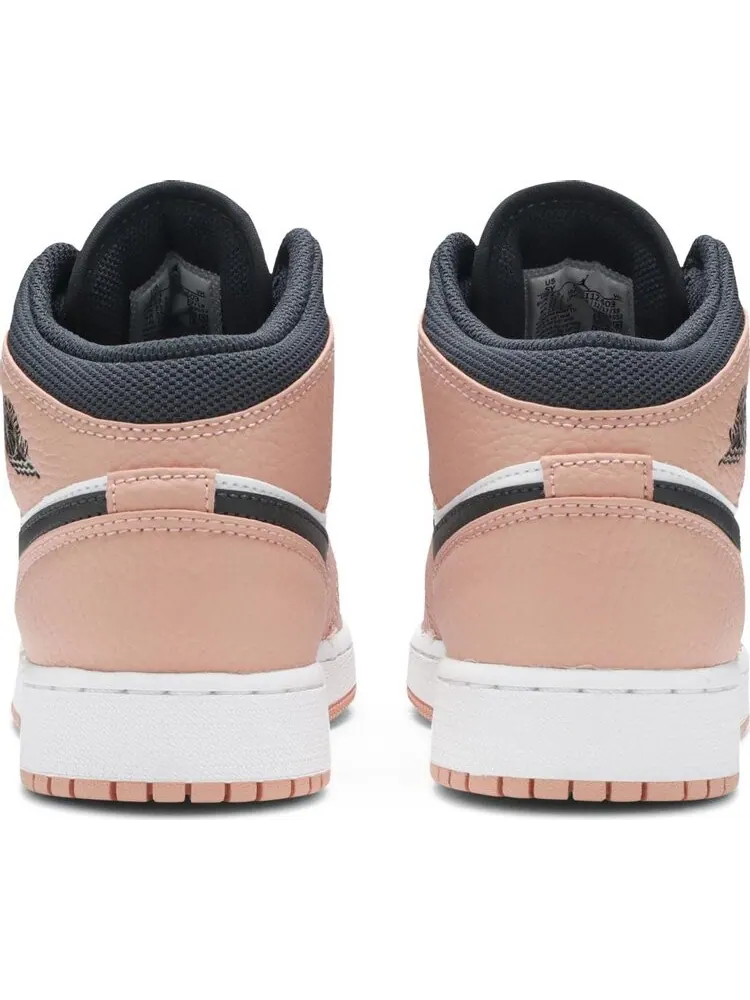 Кроссовки Air Jordan 1 Mid GS Pink Quartz — изображение 6 из 8, розовый