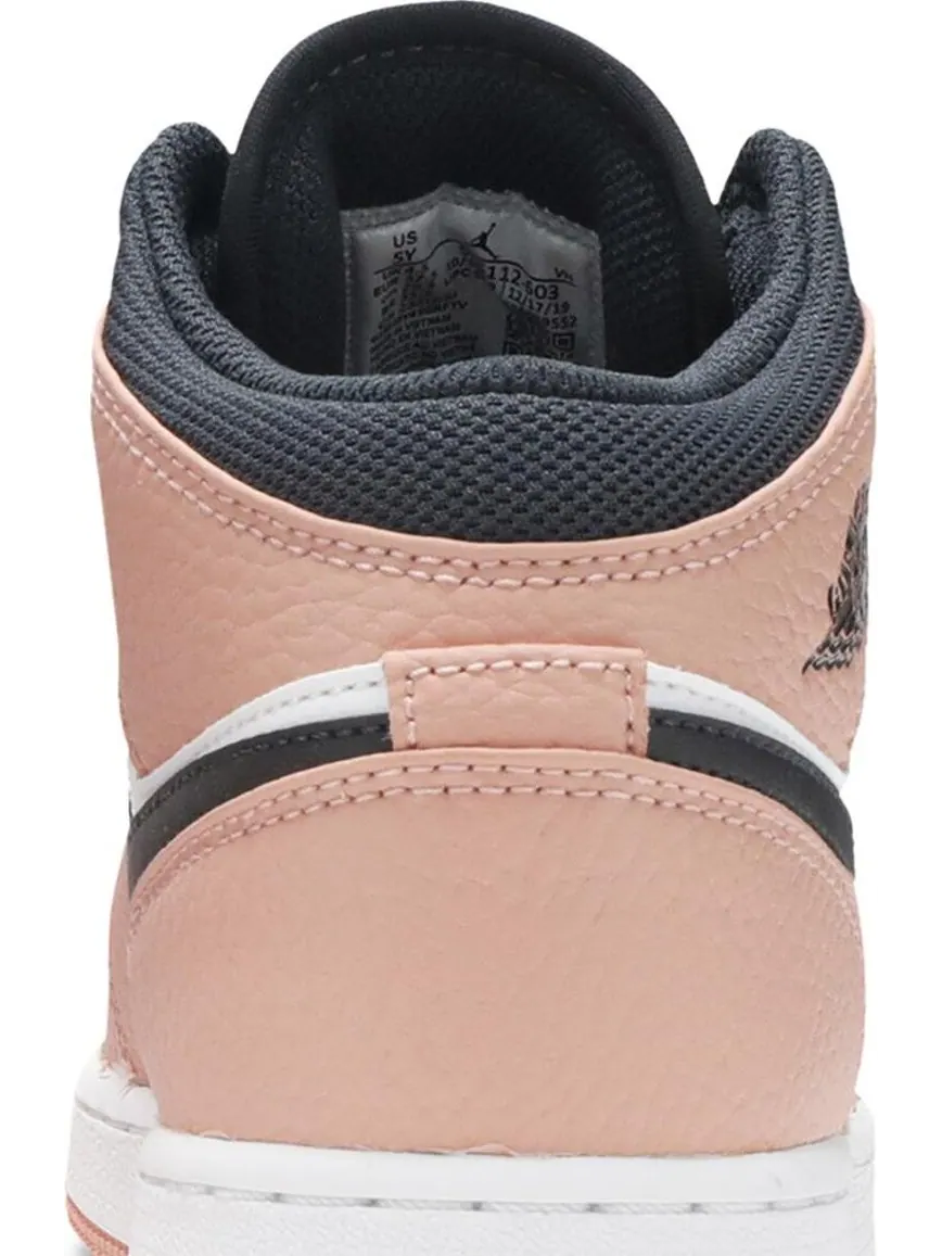 Кроссовки Air Jordan 1 Mid GS Pink Quartz — изображение 7 из 8, розовый