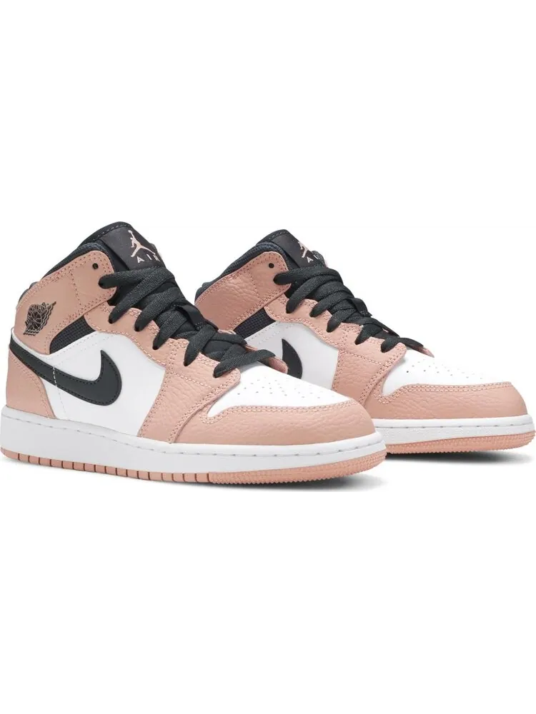 Кроссовки Air Jordan 1 Mid GS Pink Quartz — изображение 8 из 8, розовый