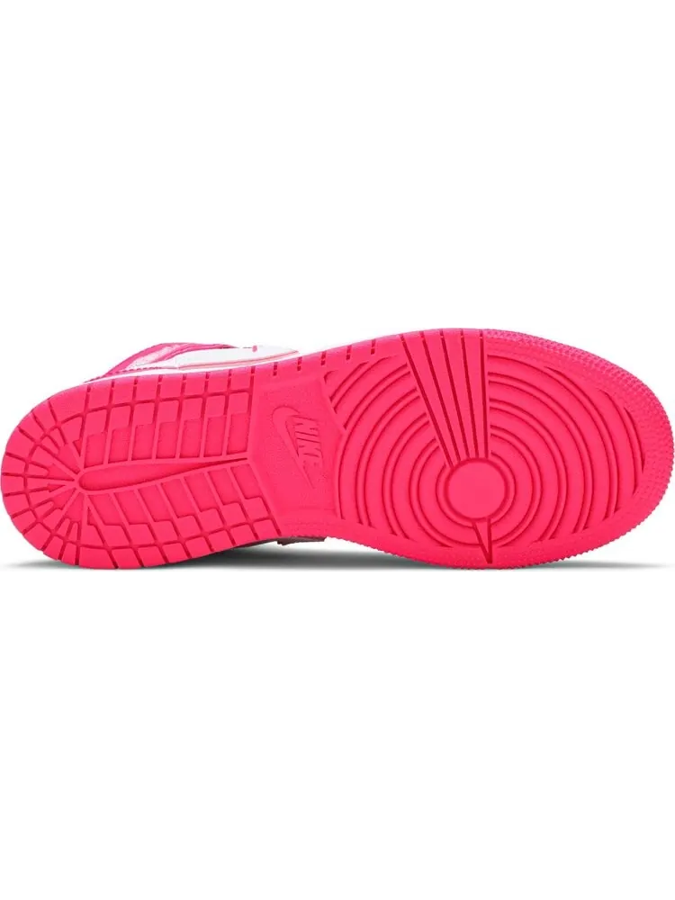 Кроссовки Air Jordan 1 Mid GS Hyper Pink — изображение 4 из 8, розовый