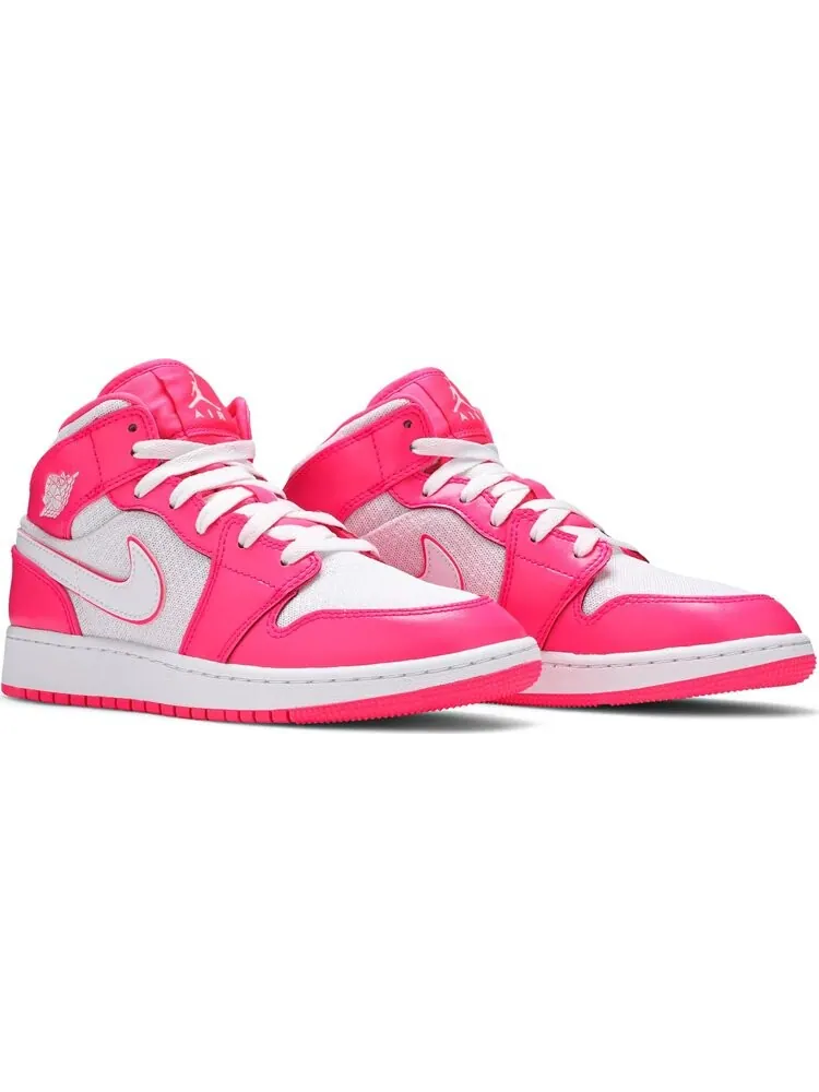Кроссовки Air Jordan 1 Mid GS Hyper Pink — изображение 8 из 8, розовый