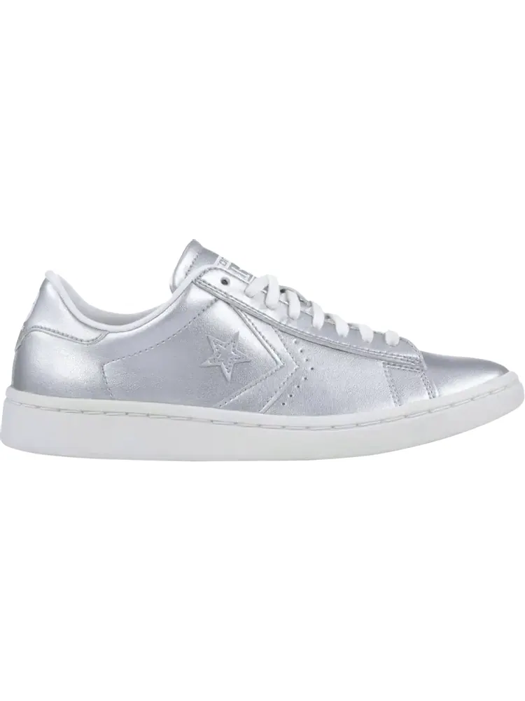 Кроссовки Converse Wmns Pro Leather Low Silver — изображение 1 из 1, серебряный