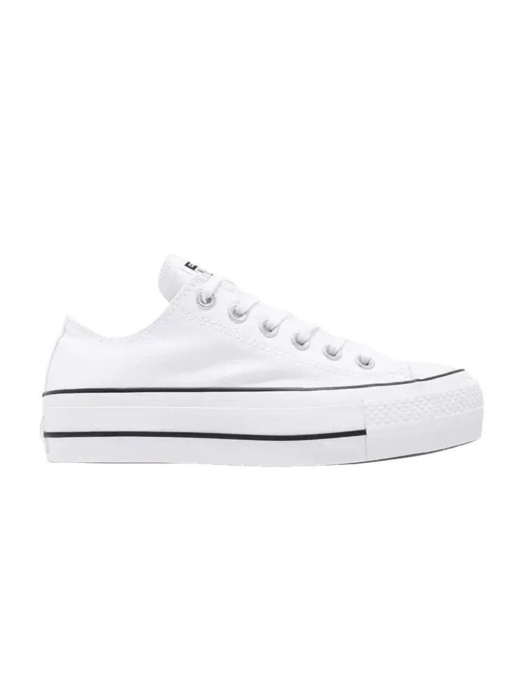 Кроссовки Converse Wmns Chuck Taylor All Star Lift Low 'White Black' — изображение 1 из 1, белый/черный