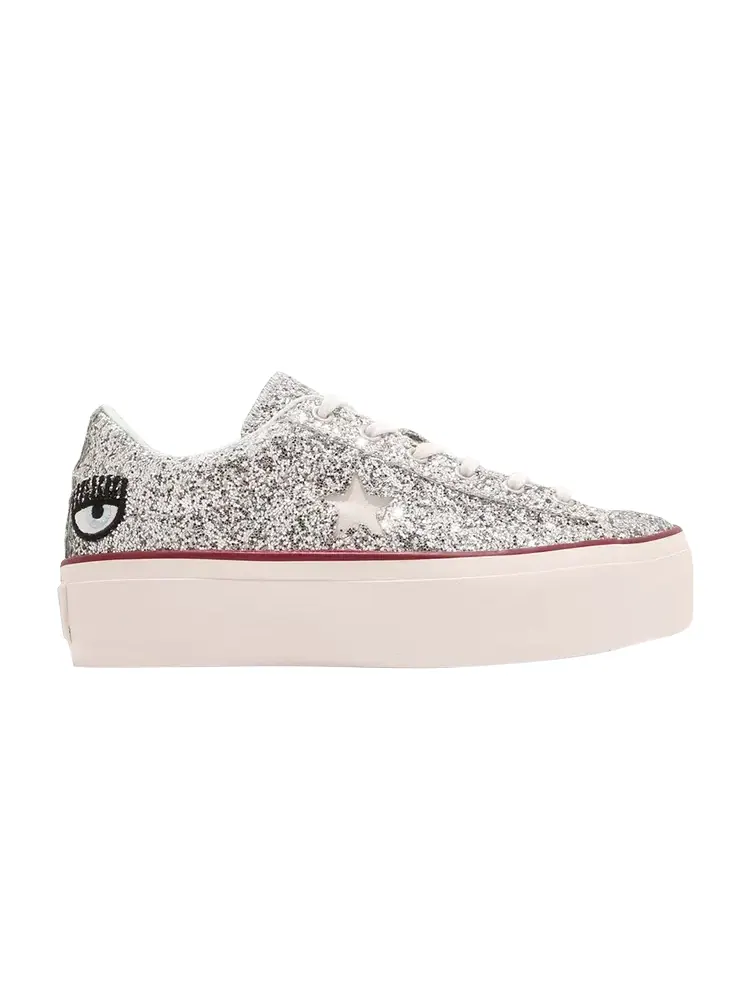 Кроссовки Converse Chiara Ferragni x Wmns One Star Platform Ox 'Glitter' — изображение 1 из 1, серебряный