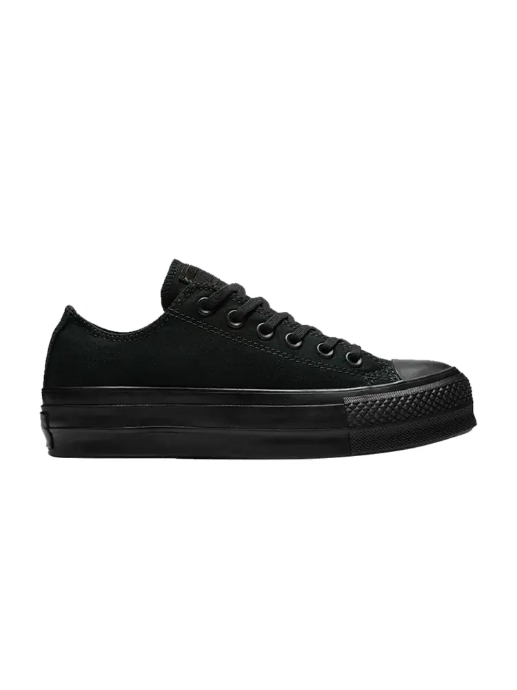 Кроссовки Converse Wmns Chuck Taylor All Star Platform Low 'Triple Black' — изображение 1 из 1, черный/черный/черный