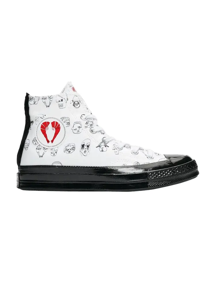 Кроссовки Converse Shrimps x Wmns Chuck 70 High 'White Black' — изображение 1 из 1, белый/черный/черный