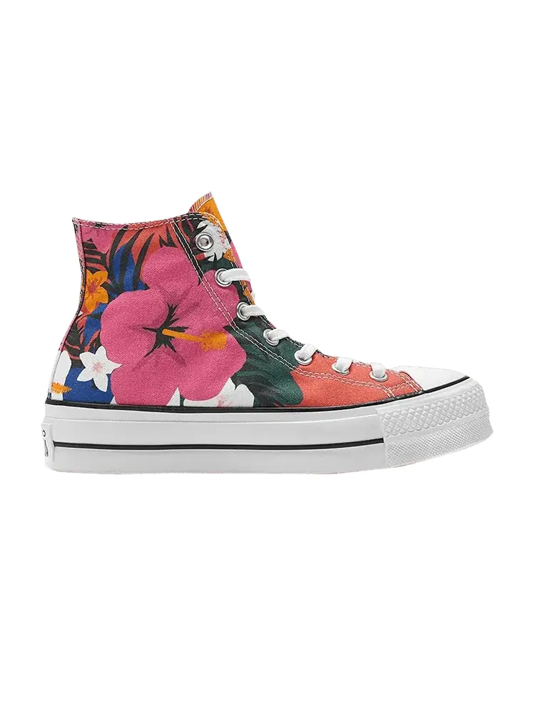 Кроссовки Converse Wmns Chuck Taylor All Star Lift High 'Paradise Print' — изображение 1 из 1, белый/черный