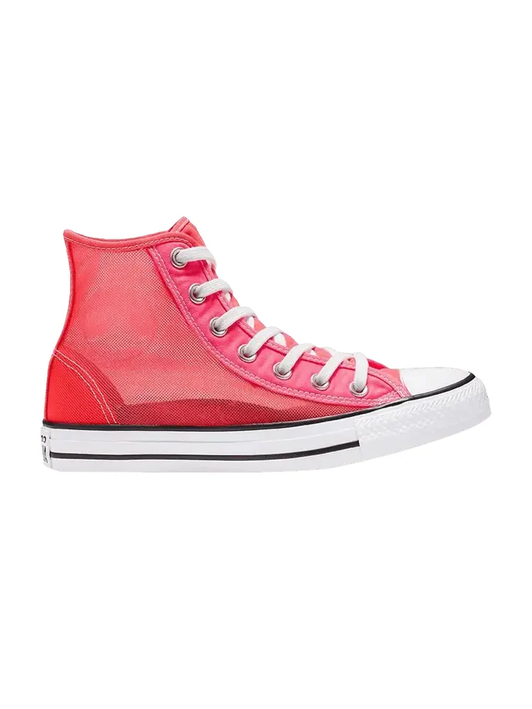 Кроссовки Converse Wmns Chuck Taylor All Star High 'See Thru - Racer Pink' — изображение 1 из 1, розовый/белый/черный