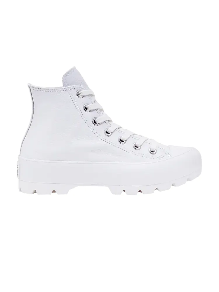 Кроссовки Converse Wmns Chuck Taylor All Star Lugged Leather High — изображение 1 из 1, белый