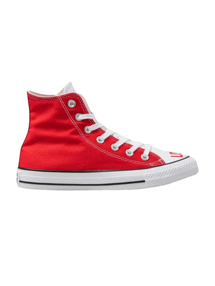 Кроссовки Converse Chuck Taylor All Star High 'Love Fearlessly' — изображение 1 из 1, белый/красный/черный