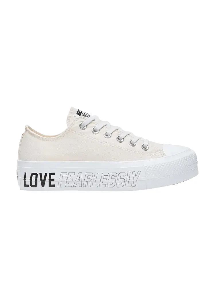 Кроссовки Converse Wmns Chuck Taylor All Star Lift Low, Love Fearlessly — изображение 1 из 1, белый