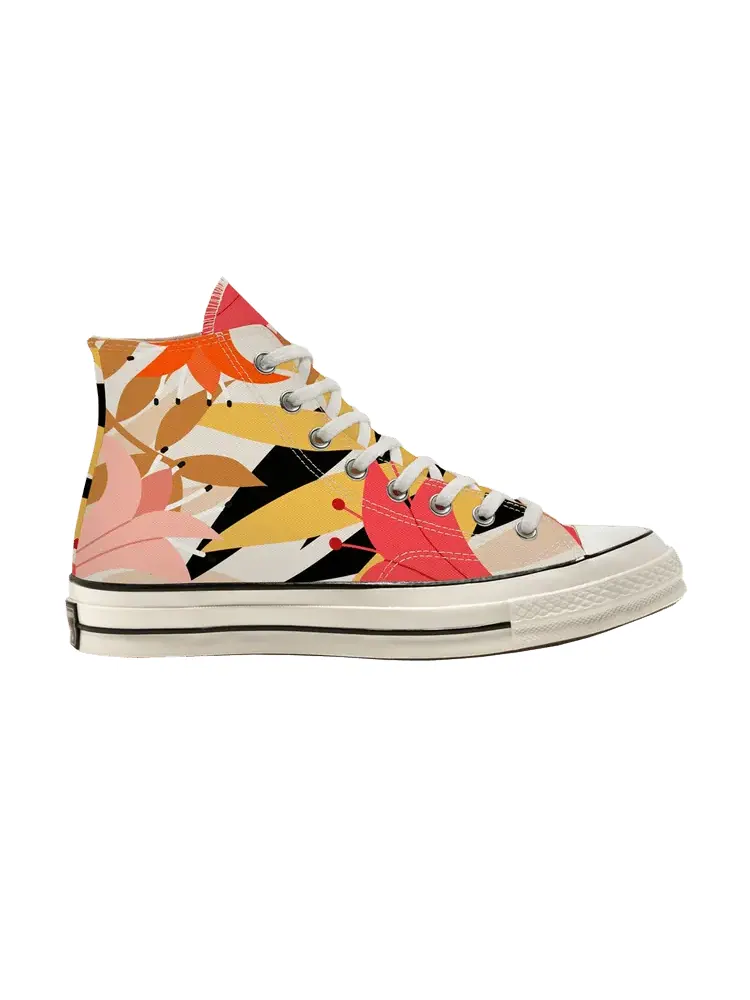 Кроссовки Converse Wmns Chuck 70 High 'Vintage Floral - Multi-Color' — изображение 1 из 1, оранжевый/розовый
