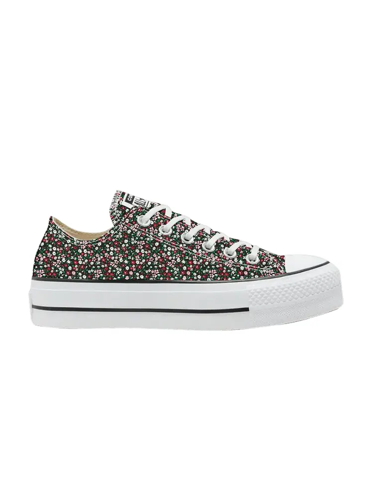 Кроссовки Converse Wmns Chuck Taylor All Star Platform Low, Vintage Floral — изображение 1 из 1, черный