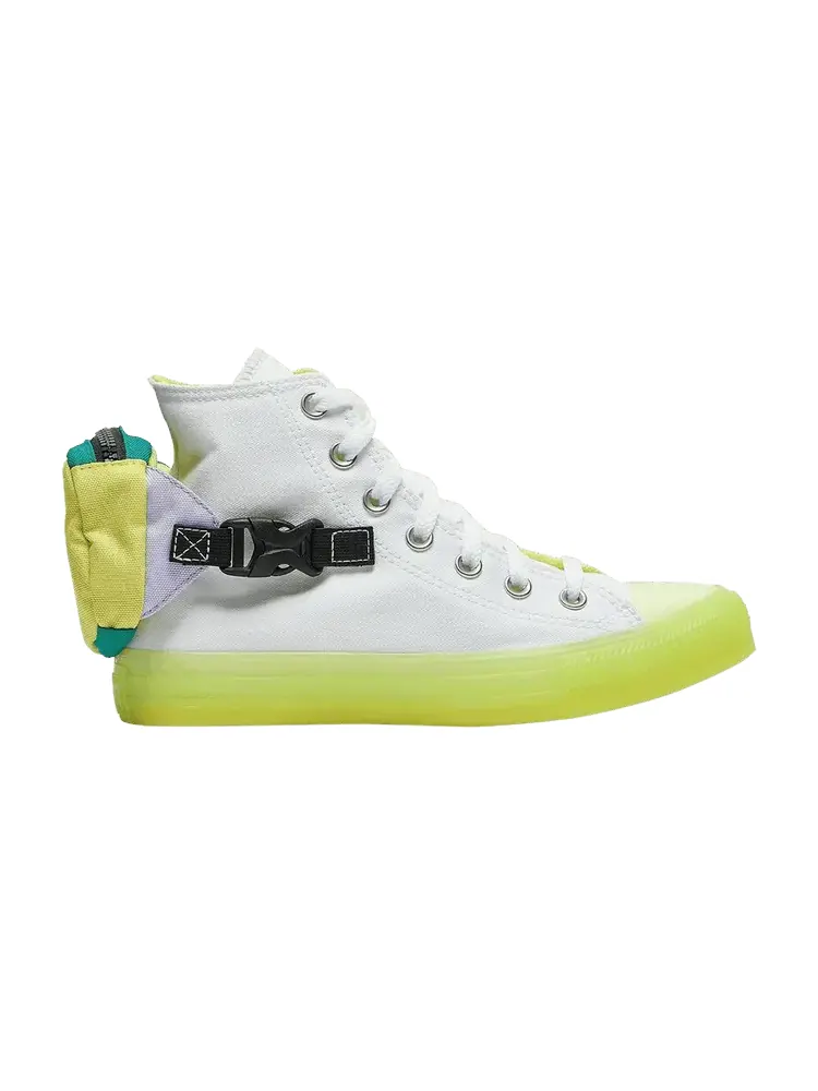 Кроссовки Converse Wmns Chuck Taylor All Star Buckle Up High 'White Volt' — изображение 1 из 1, белый//белый