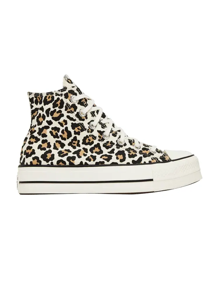 Кроссовки Converse Wmns Chuck Taylor All Star Lift High 'Leopard' — изображение 1 из 1, светлый/черный
