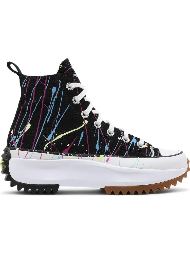 Кроссовки Converse Wmns Run Star Hike High Splatter Paint - Black — изображение 1 из 8, черный