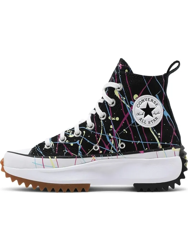 Кроссовки Converse Wmns Run Star Hike High Splatter Paint - Black — изображение 3 из 8, черный