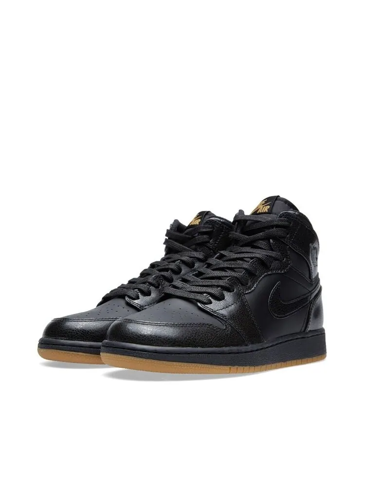 Кроссовки Air Jordan 1 Retro BG 'Black Gum' — изображение 2 из 4, черный
