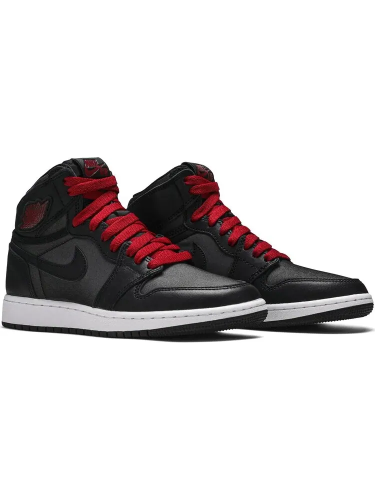 Кроссовки Air Jordan 1 Retro High OG BG Black Gym Red — изображение 8 из 8, черный