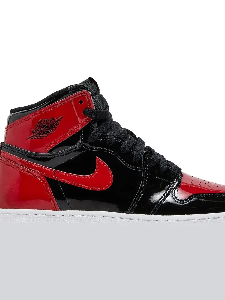 Кроссовки Air Jordan 1 Retro High OG GS Patent Bred — изображение 2 из 8, красный