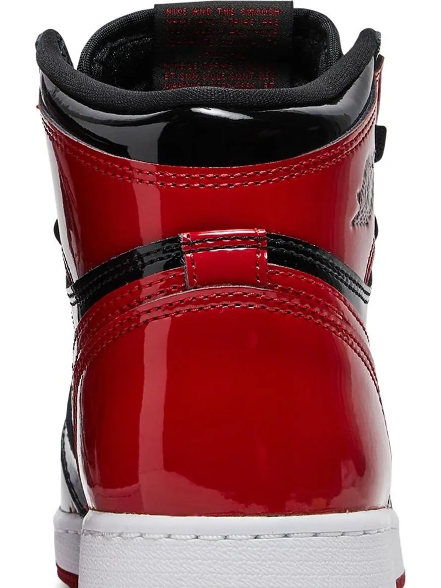Кроссовки Air Jordan 1 Retro High OG GS Patent Bred — изображение 7 из 8, красный