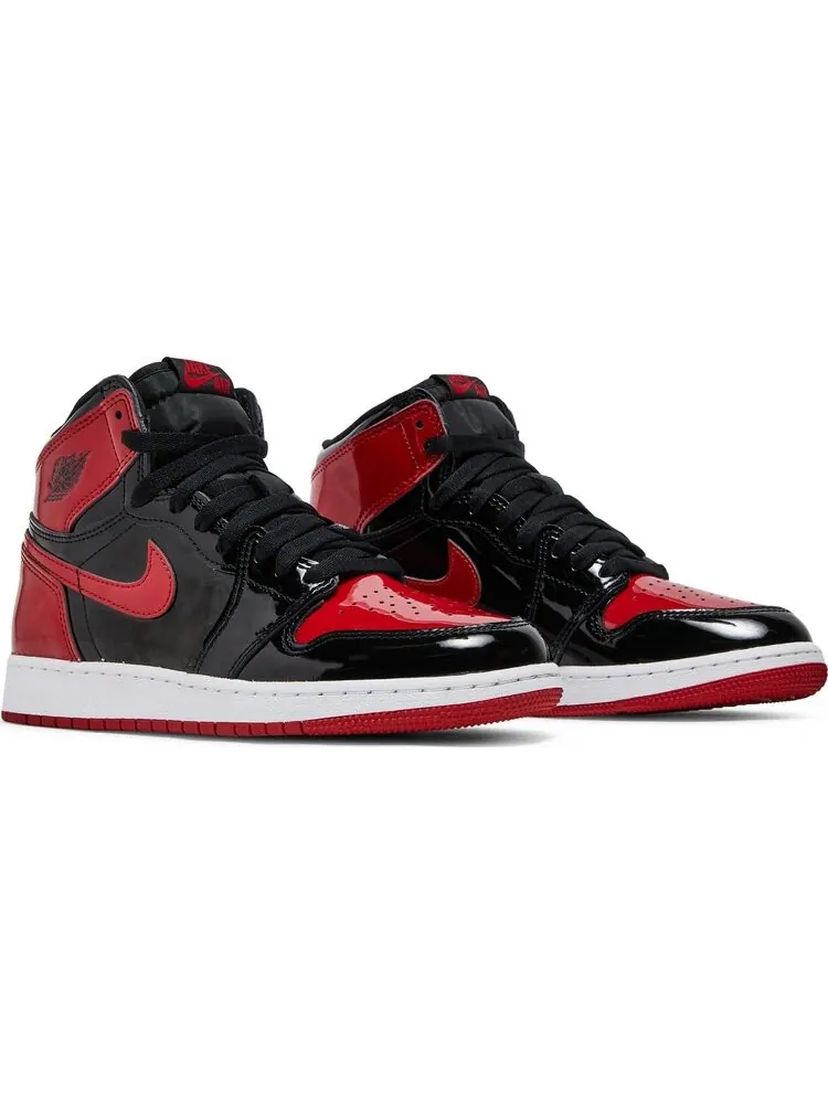 Кроссовки Air Jordan 1 Retro High OG GS Patent Bred — изображение 8 из 8, красный