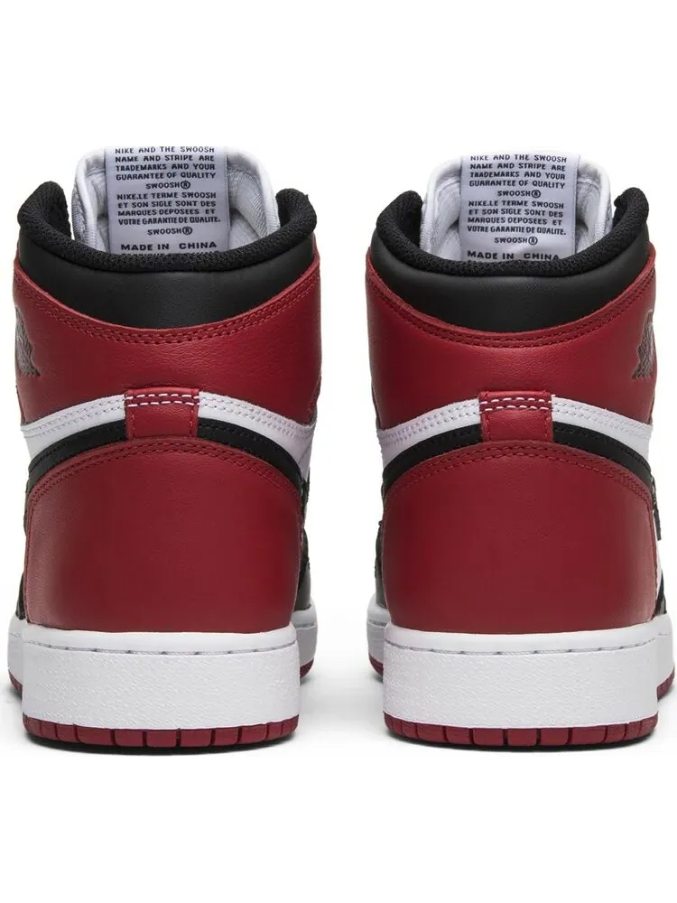 Кроссовки Air Jordan 1 Retro BG Black Toe 2016 — изображение 6 из 8, белый