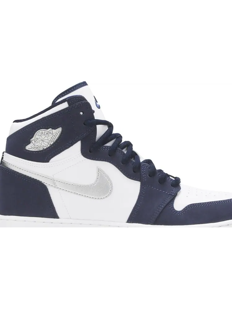 Кроссовки Air Jordan 1 Retro High co.JP GS Midnight Navy 2020 — изображение 2 из 8, синий