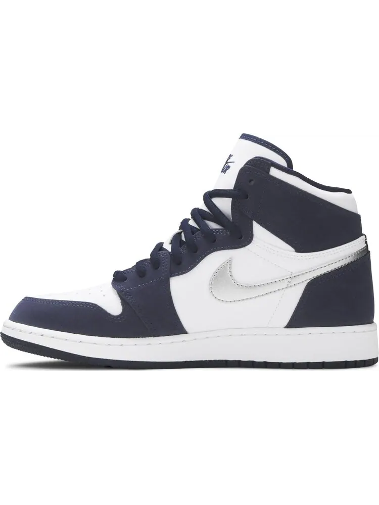 Кроссовки Air Jordan 1 Retro High co.JP GS Midnight Navy 2020 — изображение 3 из 8, синий