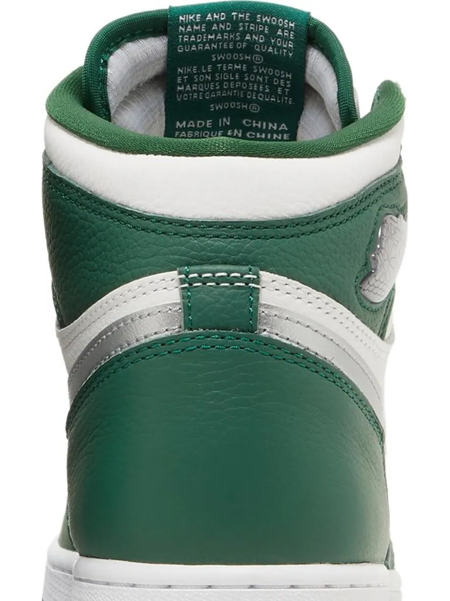 Кроссовки Air Jordan 1 Retro High OG GS Gorge Green — изображение 7 из 8, зеленый