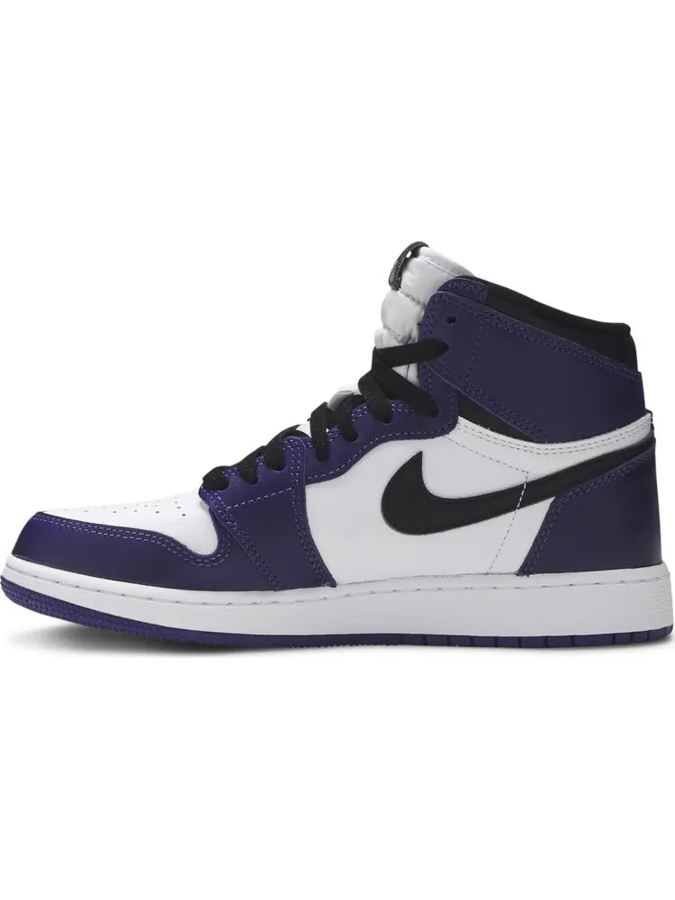 Кроссовки Air Jordan 1 Retro High OG GS 'Court Purple' — изображение 3 из 8, фиолетовый