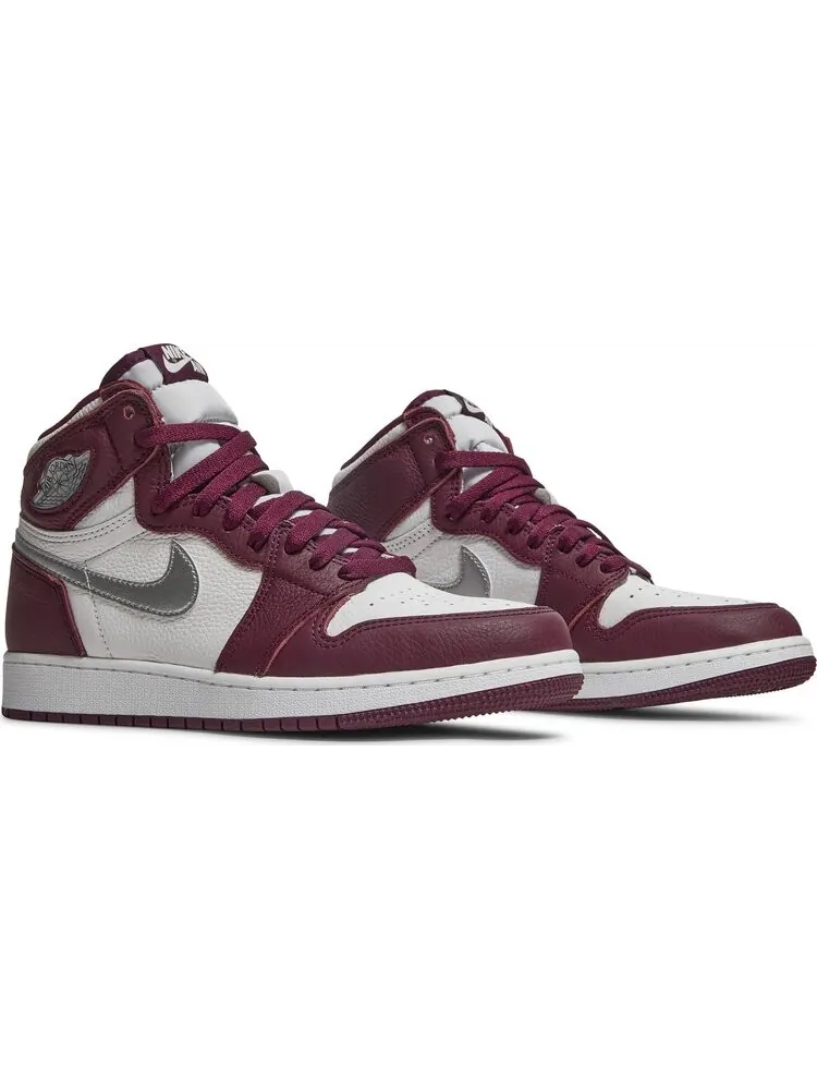Кроссовки Air Jordan 1 Retro High OG GS Bordeaux — изображение 8 из 8, красный