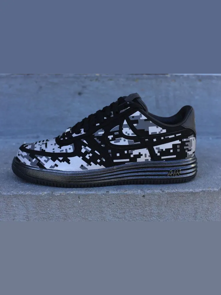 Кроссовки Nike Lunar Force 1 Digi NRG 'Camo Black' — изображение 1 из 3, черный
