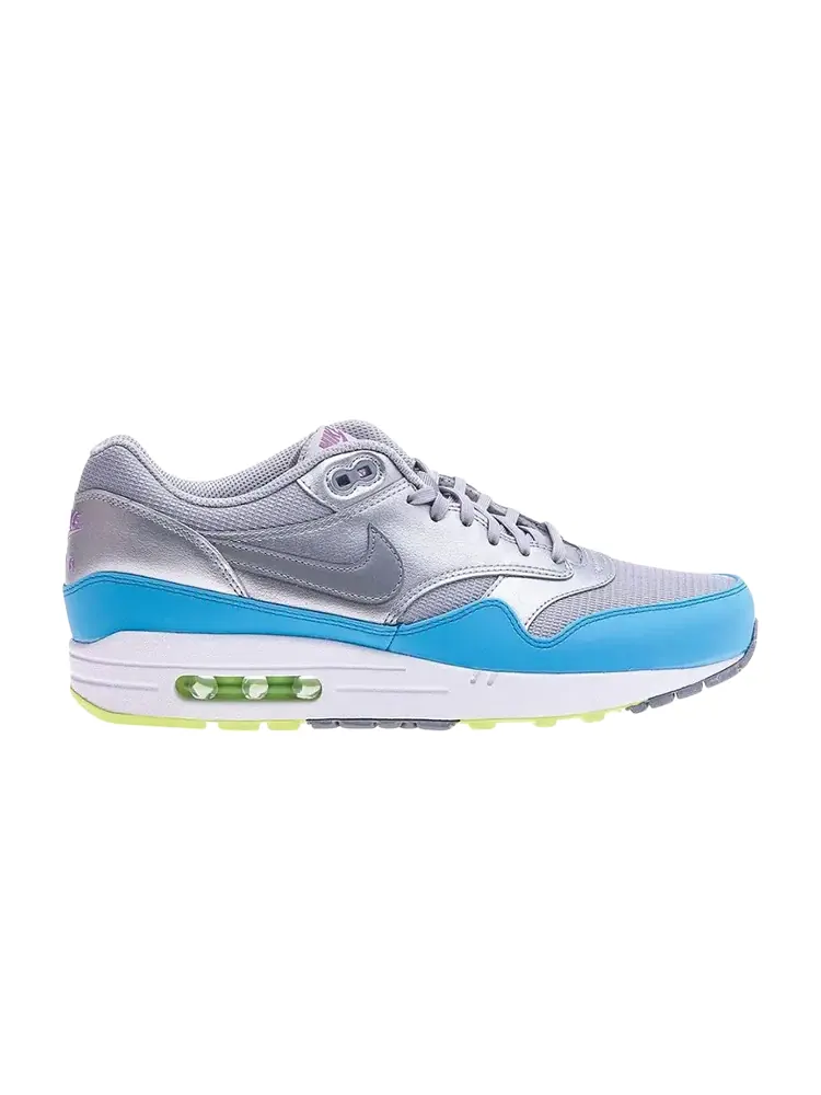 Кроссовки Nike Air Max 1 FB 'Silver Current Blue' — изображение 1 из 1, серебряный
