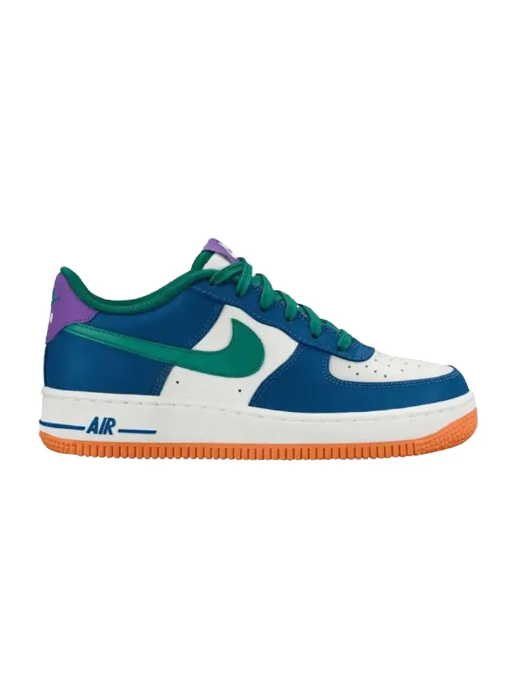 Кроссовки Nike Air Force 1 Low LV8 GS 'Gym Blue' — изображение 1 из 1, синий/белый--зеленый