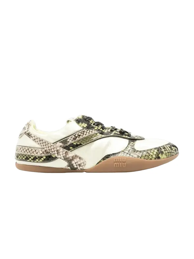 Кроссовки Miu Miu Wmns Python Print Sneakers 'Ananas Felce' — изображение 1 из 1, белый