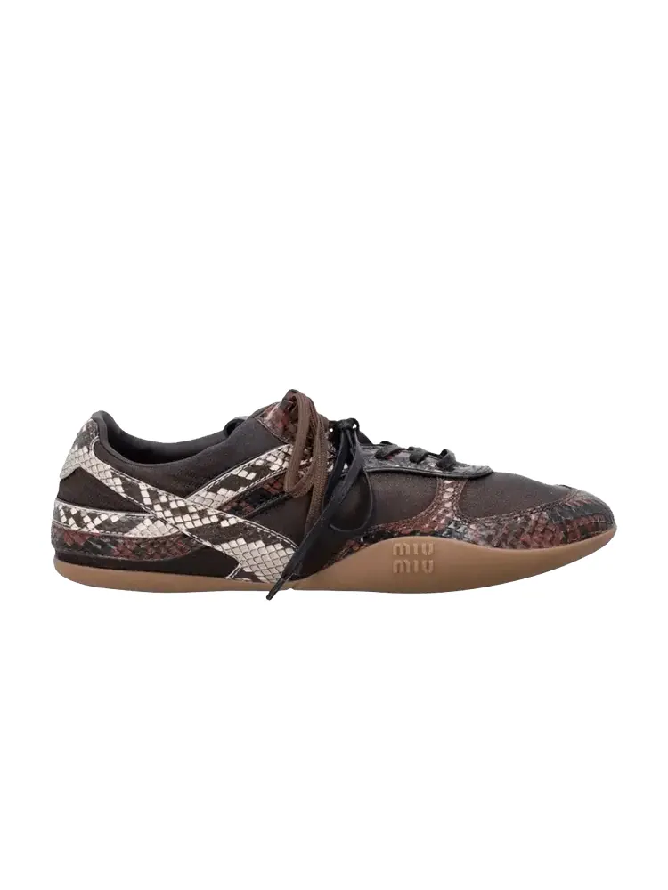 Кроссовки Miu Miu Wmns Python Print Sneaker 'Moro Tabacco' — изображение 1 из 1, коричневый