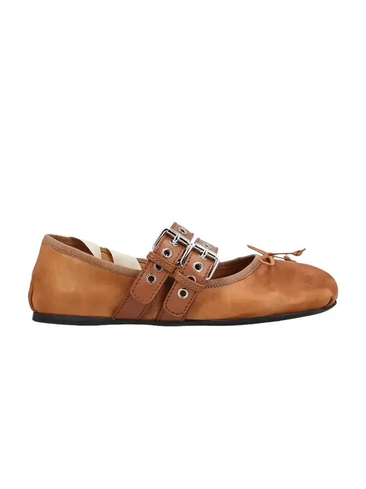 Miu Miu Wmns Ballerina «Карамель» — изображение 1 из 1, бежевый