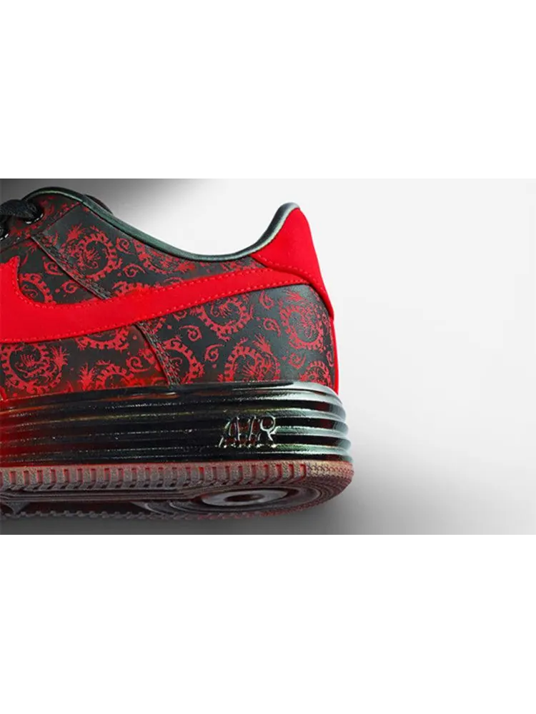 Кроссовки Nike Lunar Force 1 'Shanghai' — изображение 4 из 5, красный/черный