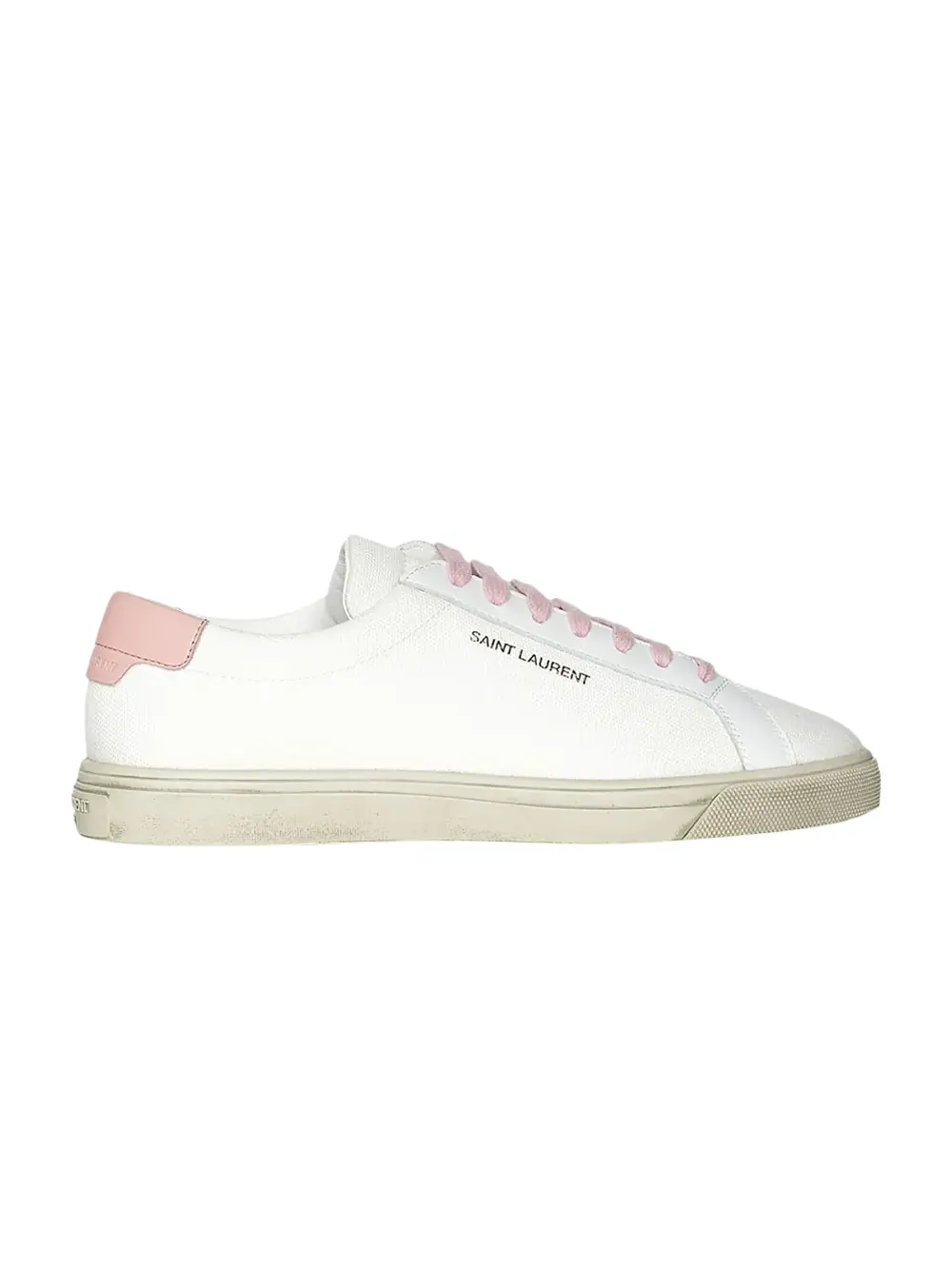 Низкие кроссовки Saint Laurent Wmns Andy Low — изображение 1 из 1, белый/розовый