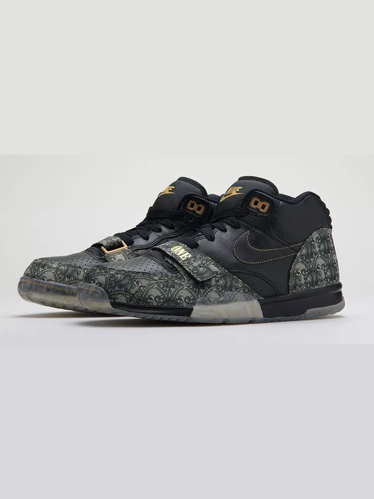 Кроссовки Nike Air Trainer 1 Mid Prm Qs 'Paid In Full' — изображение 2 из 5, черный/черный-золотистый