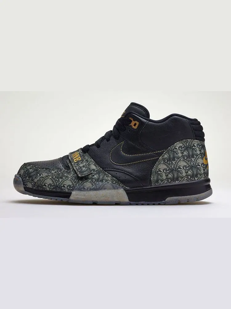 Кроссовки Nike Air Trainer 1 Mid Prm Qs 'Paid In Full' — изображение 3 из 5, черный/черный-золотистый